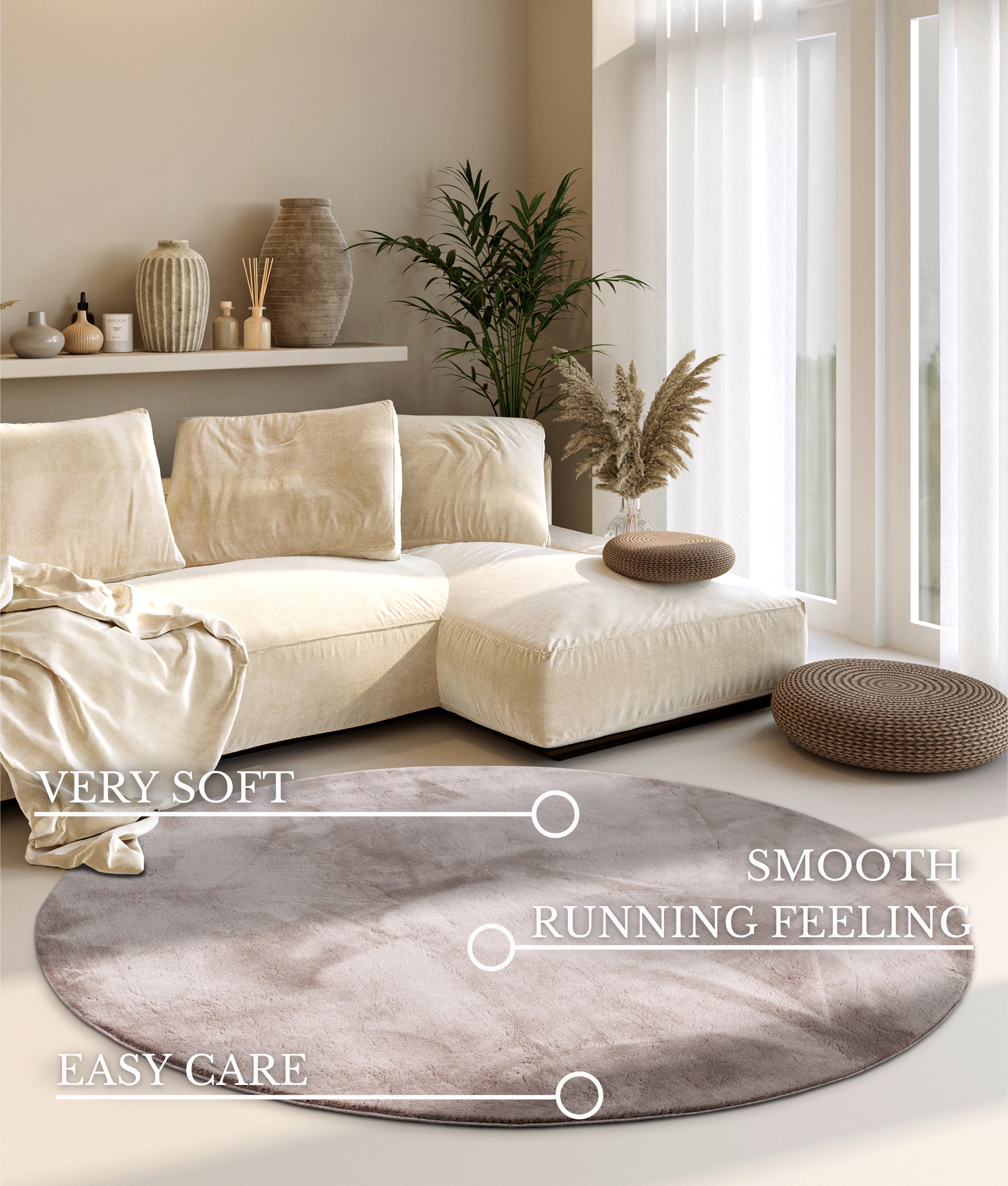 VILLEROY & BOCH 106160 HØJLUVET TÆPPE, LEON LYSEGRÅ