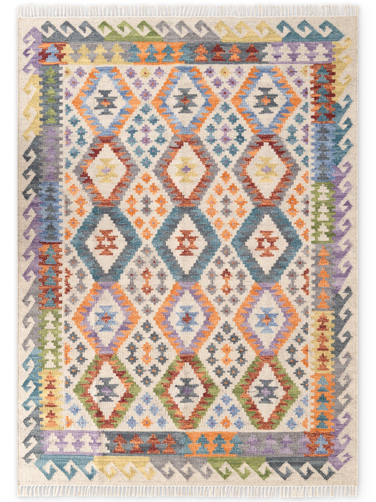 HANSE HOME KAMAL - AFGHANSK KELIM TÆPPE, 106242 CREME-MULTI