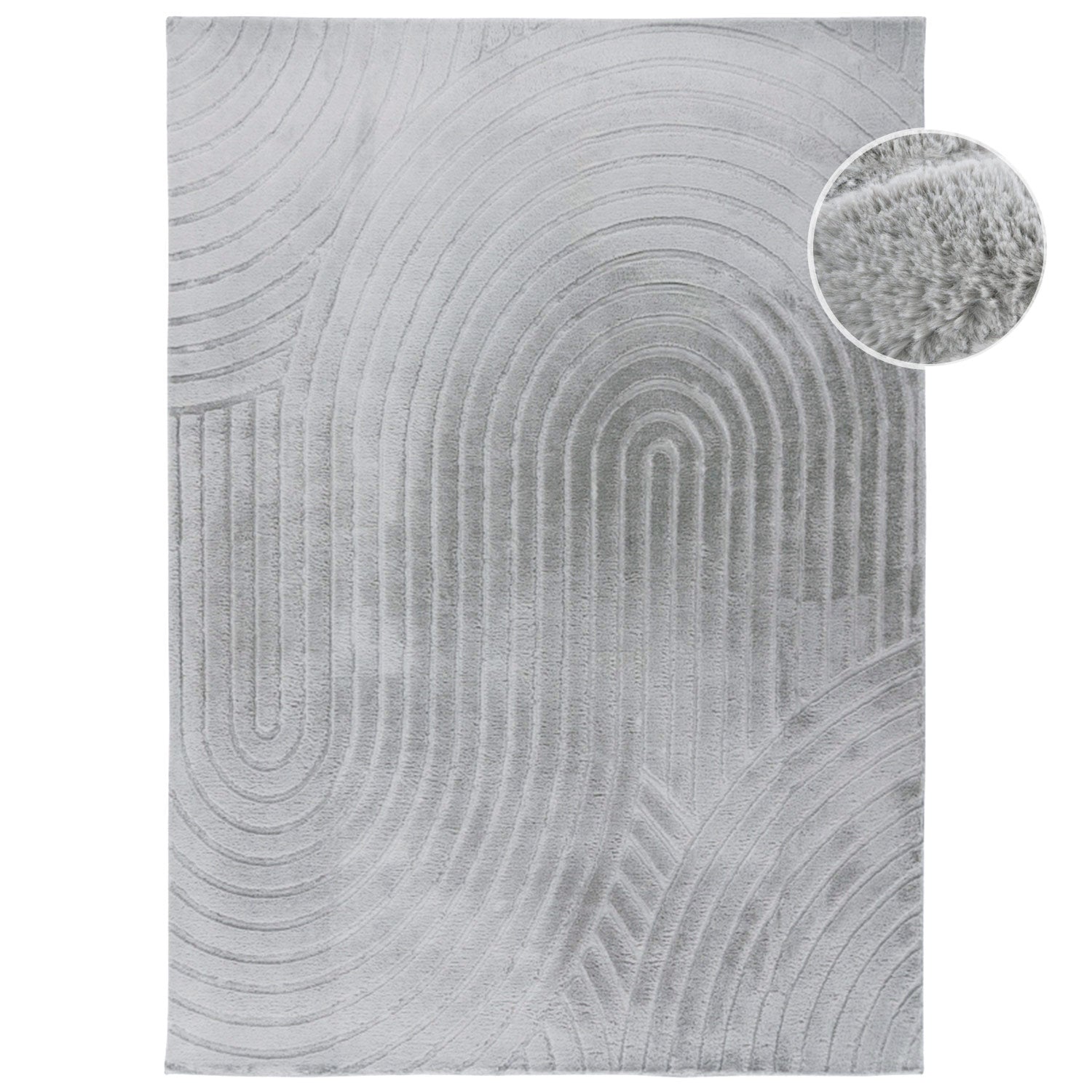 WAVY SOFT MODERNE PELSTÆPPE, 501 GRÅ