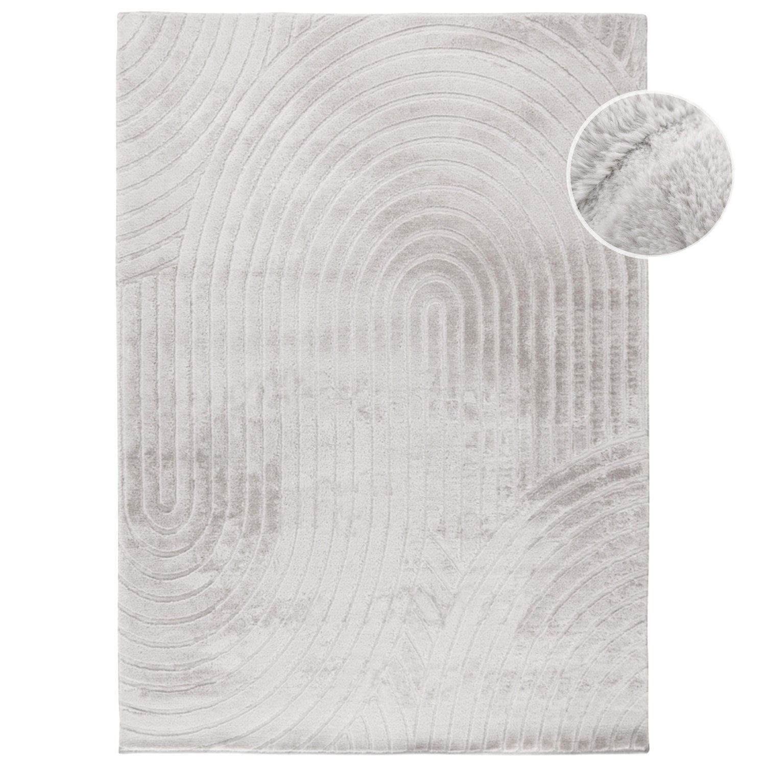 WAVY SOFT MODERNE PELSTÆPPE, 501 LYSEGRÅ