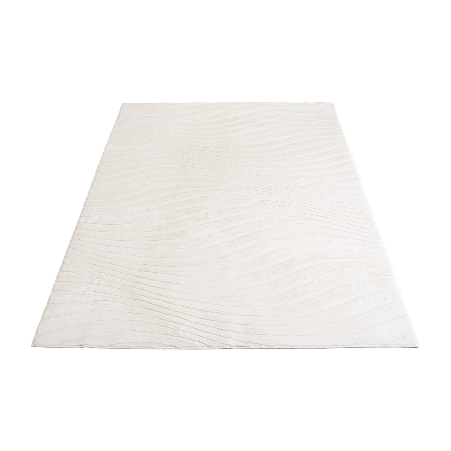 WAVY SOFT MODERNE PELSTÆPPE, 503 IVORY-HVID