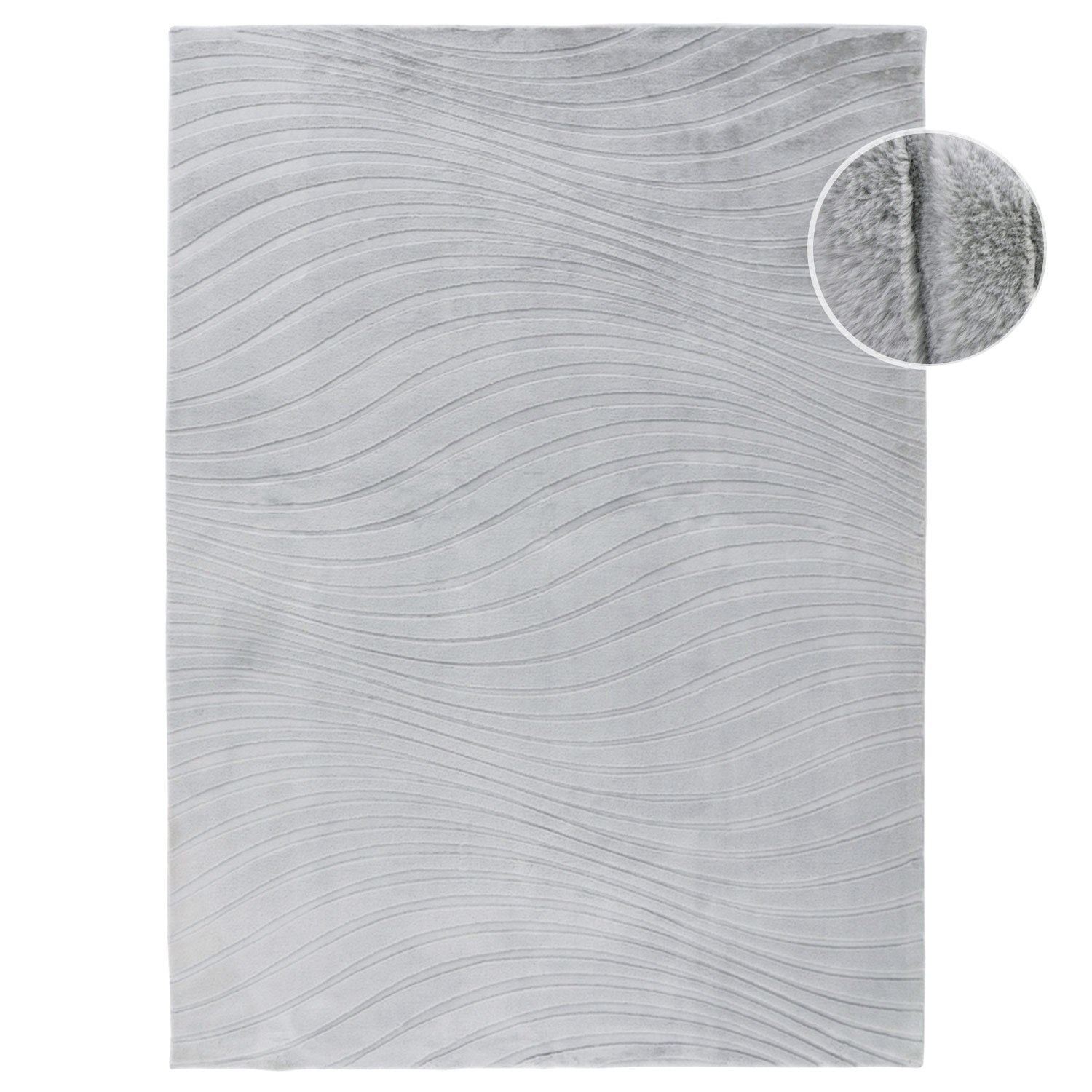 WAVY SOFT MODERNE PELSTÆPPE, 503 GRÅ