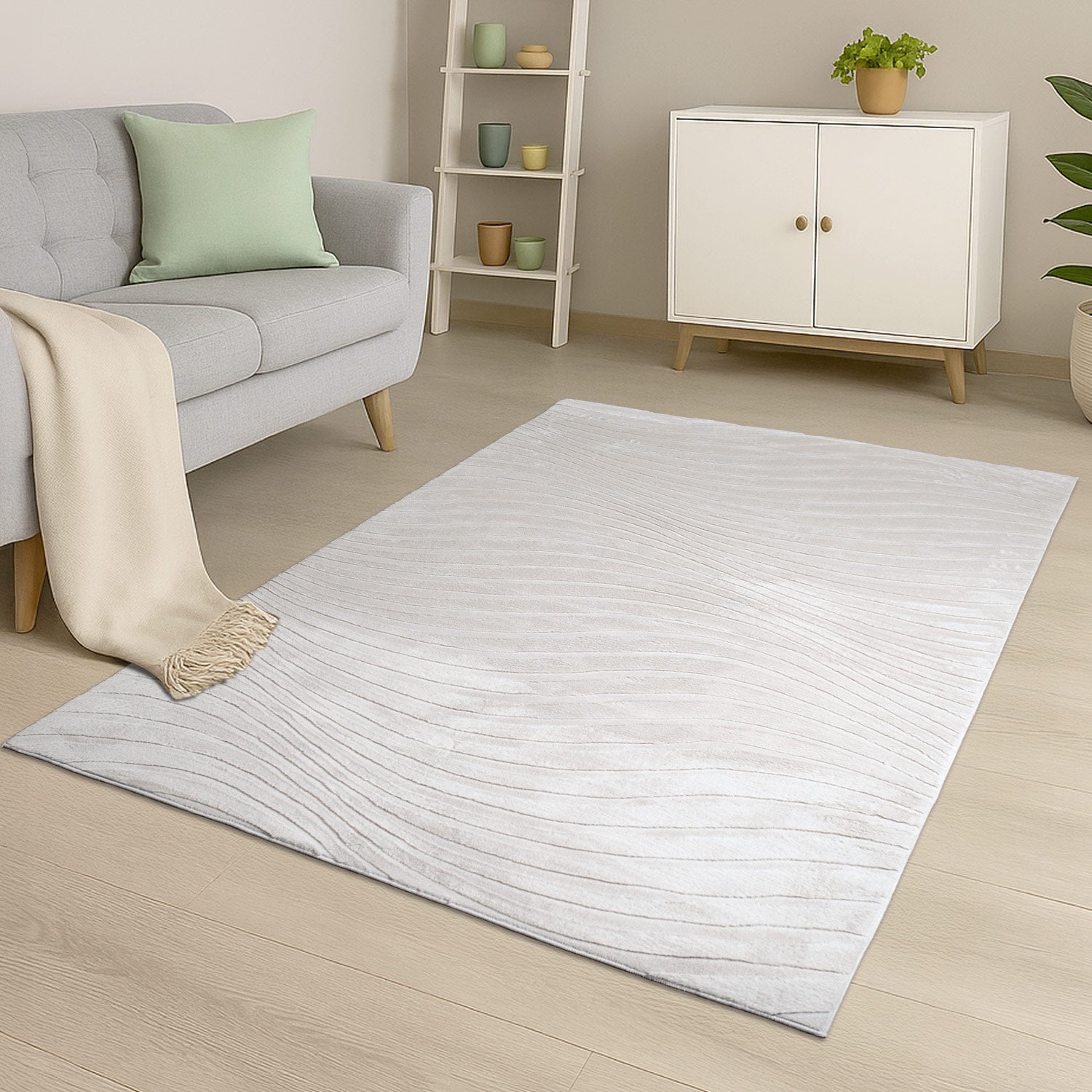 WAVY SOFT MODERNE PELSTÆPPE, 503 LYSEGRÅ