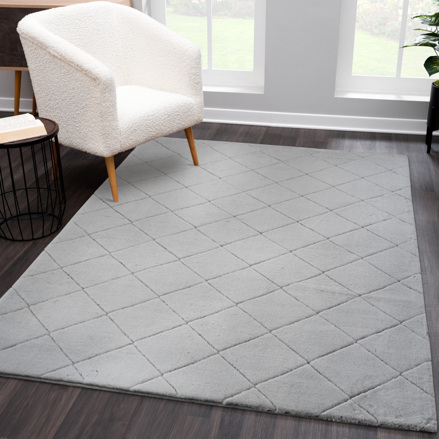 SOFT TOUCH KVADRAT, 600 SØLV-GRÅ
