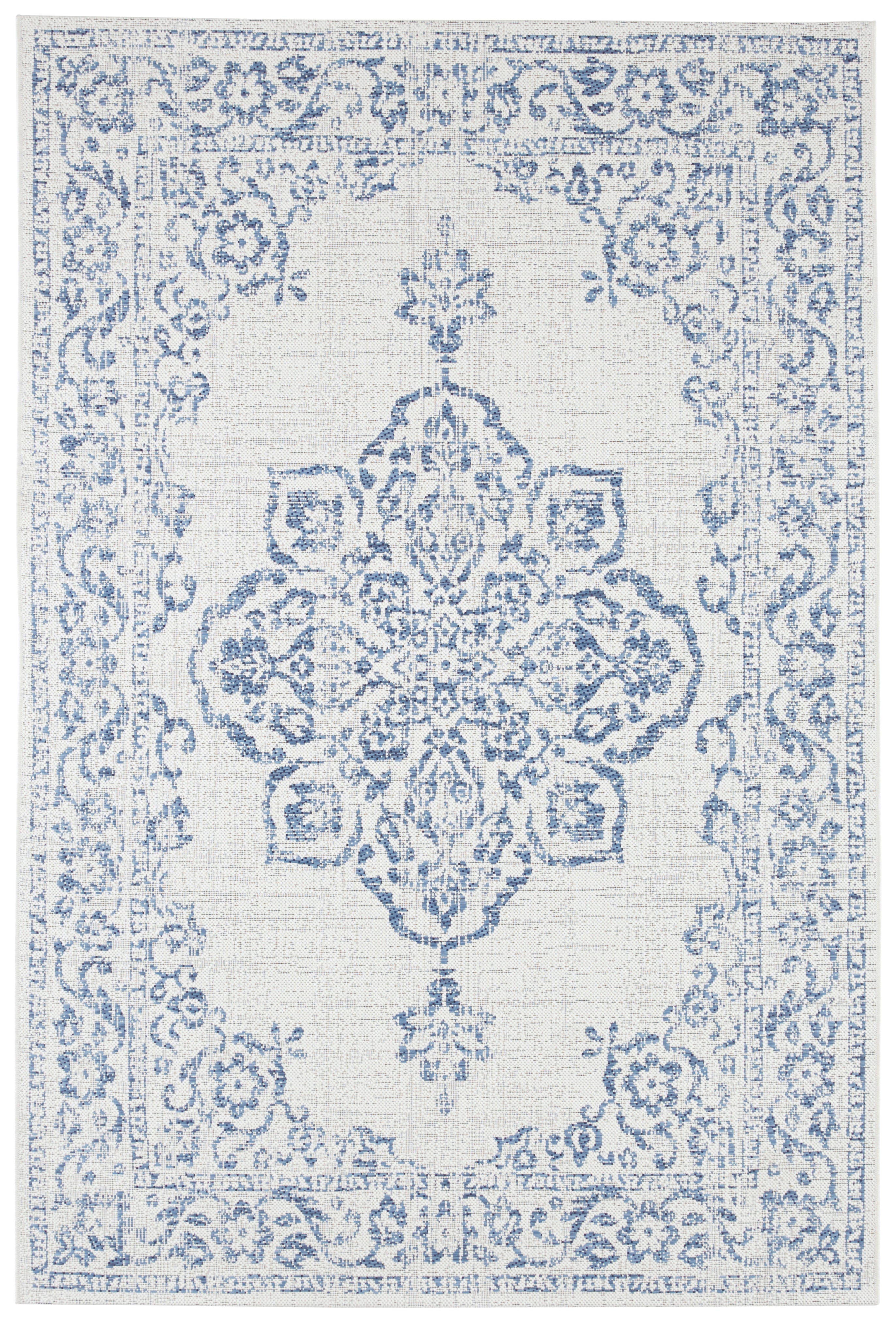 HANSE HOME BEACH TÆPPE, CREME-BLÅ 103853